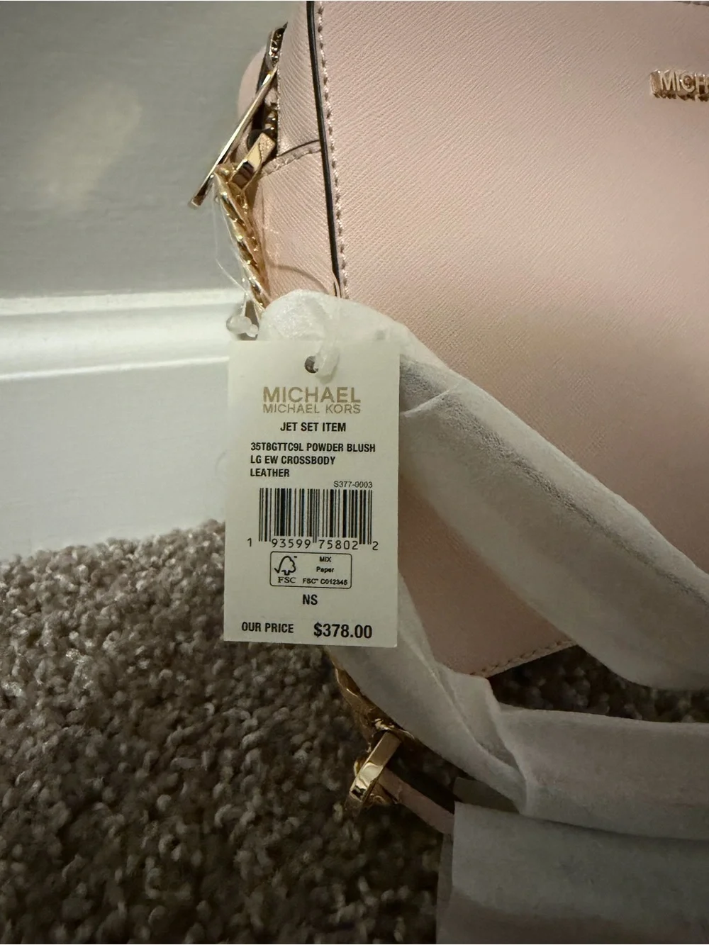 Michael Kors Blush Saffiano Crossbody Camera Bag